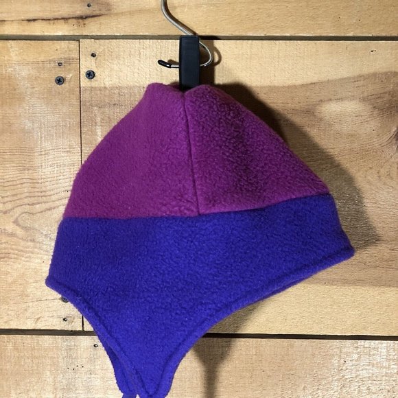 Vintage L.L. Bean Freeport Maine Fleece Womens Size S/M Snow Hat Beanie 2 Tone - Picture 3 of 10